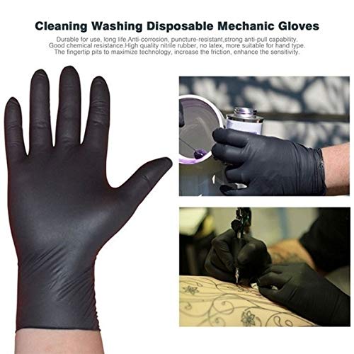 10 - 100 Unigloves Black Pink Pearl Nitrile Latex Disposable Gloves Food  Safe